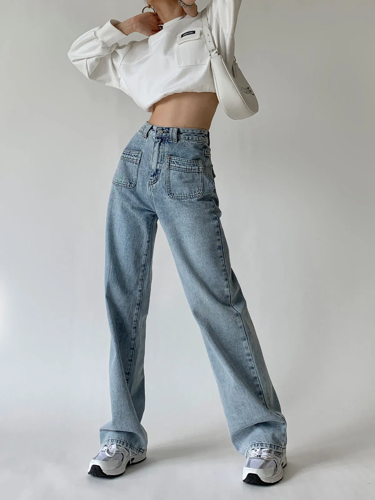 High-Waist Denim Jeans