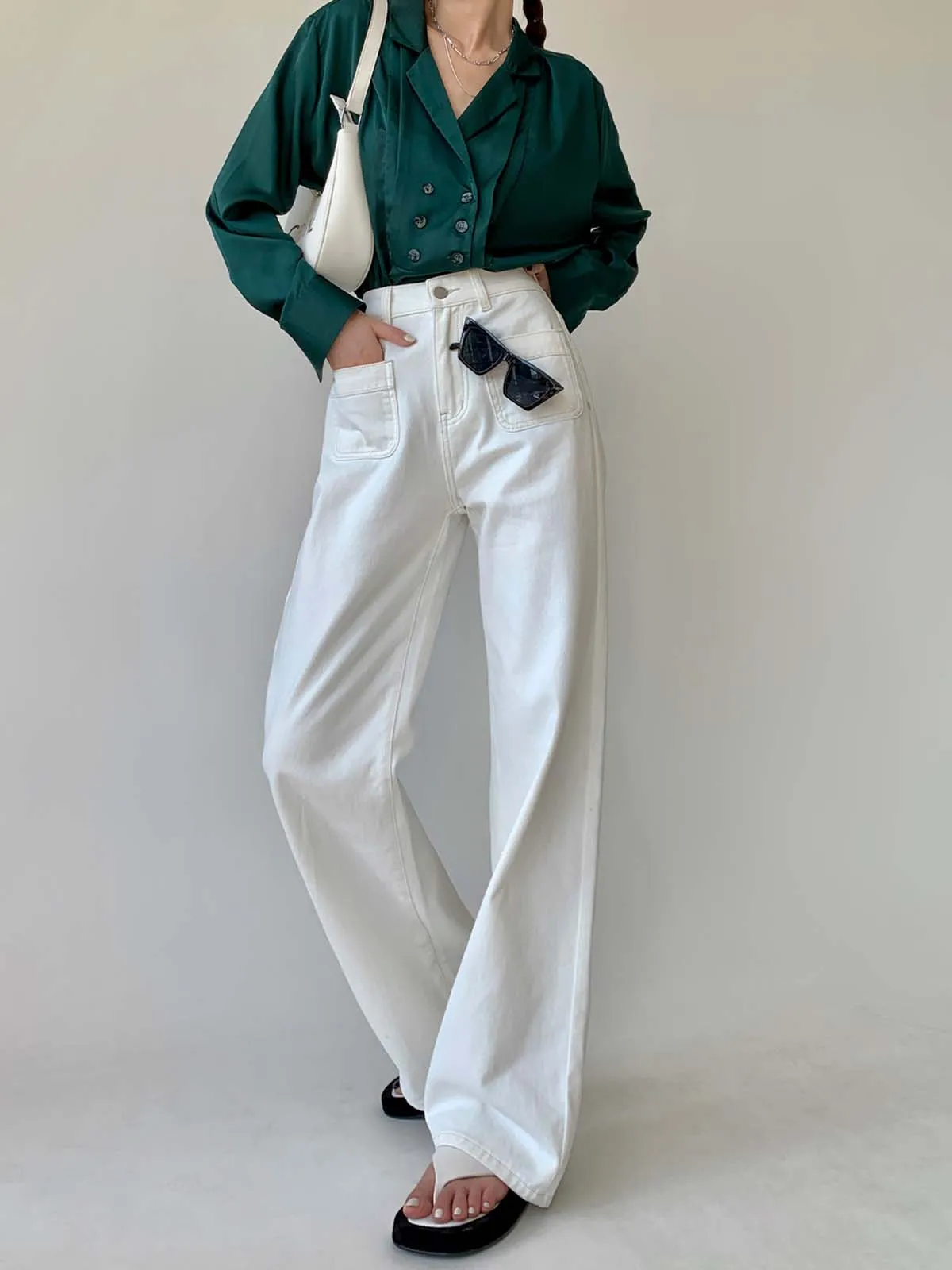 High-Waist Denim Jeans