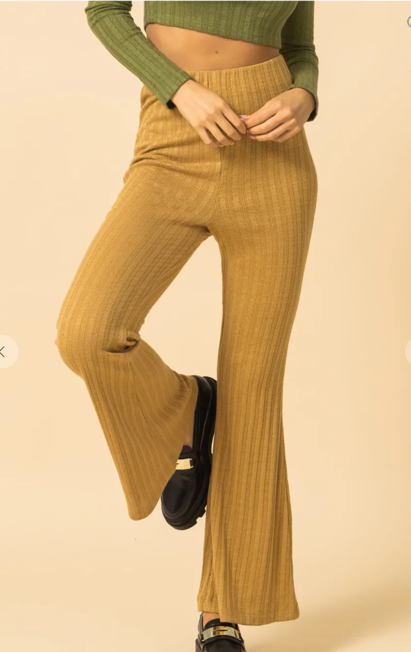 High Waist Knit Flares