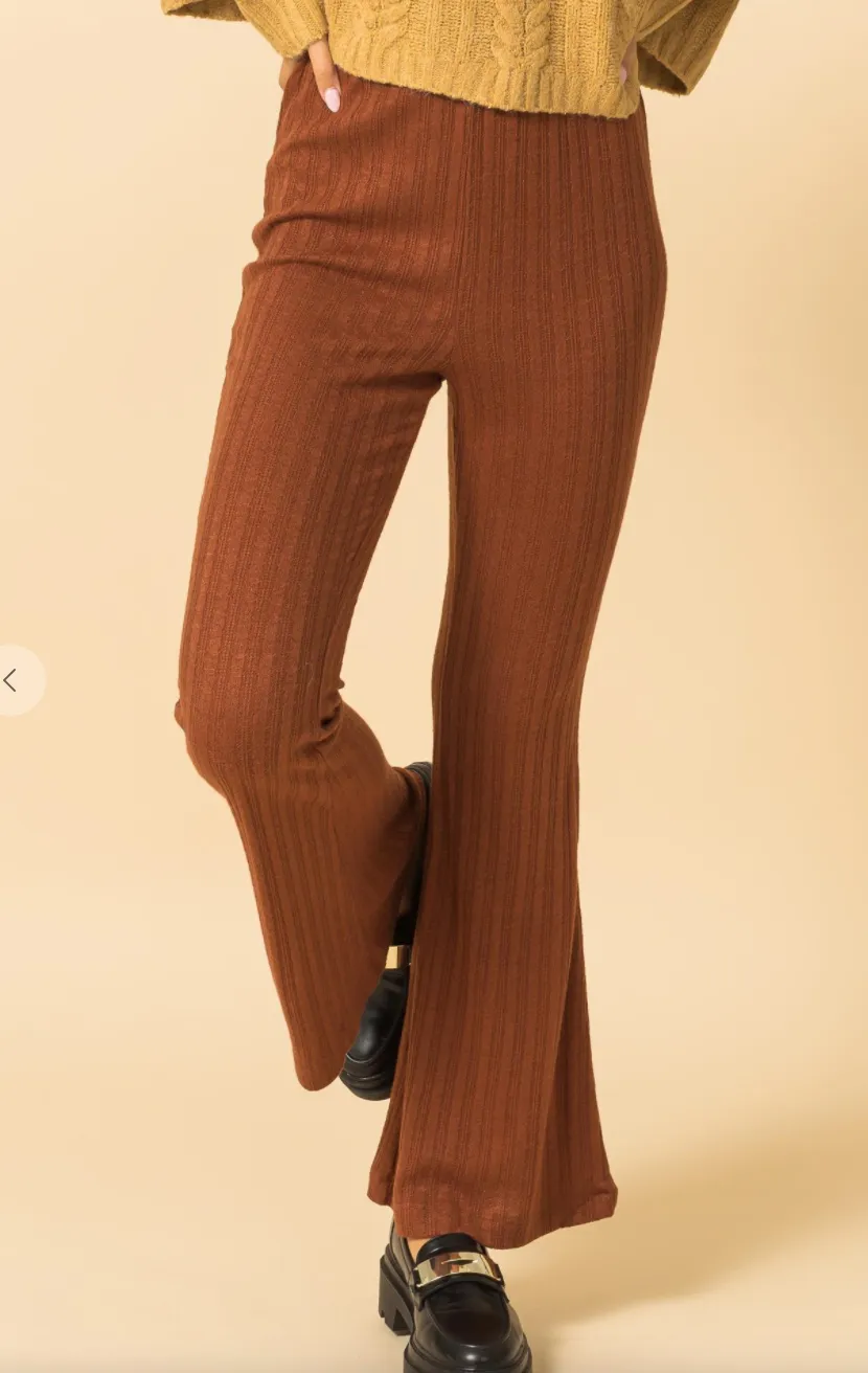 High Waist Knit Flares