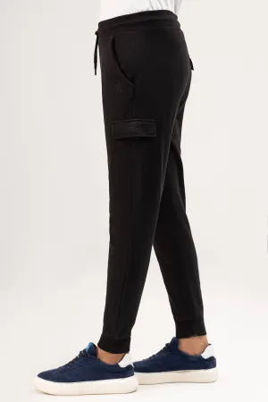 INTERLOCK CARGO TROUSER BLACK