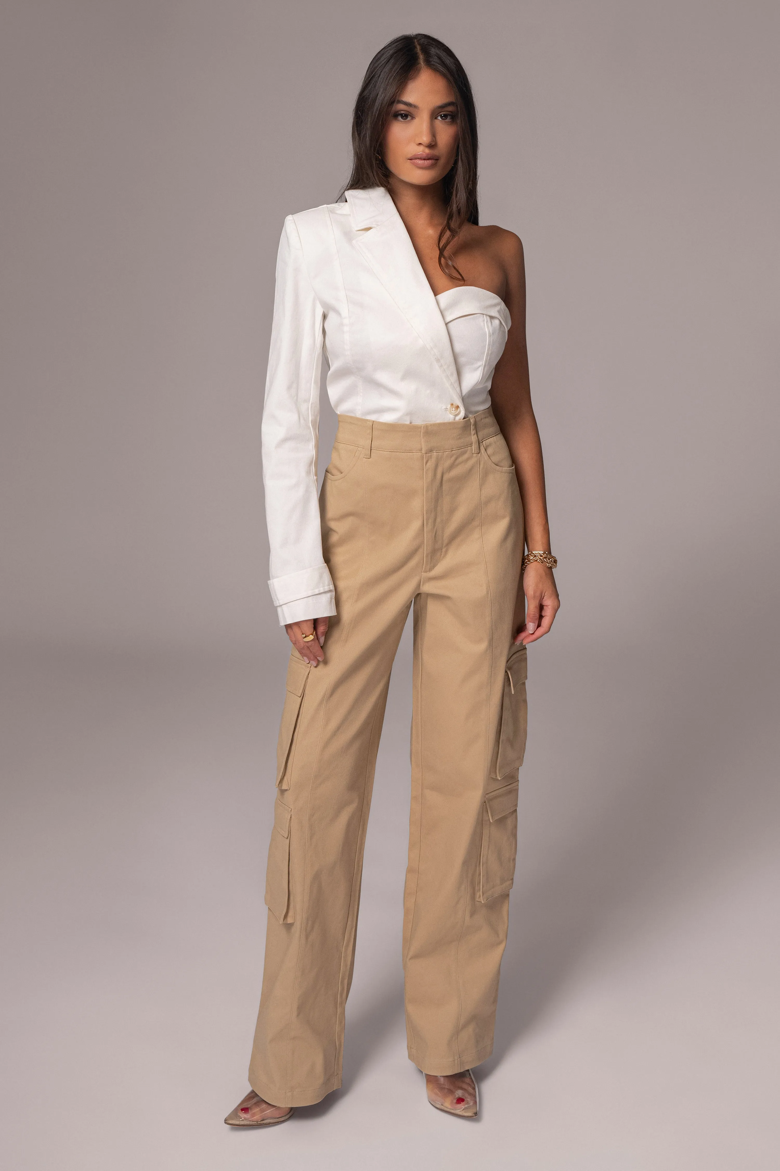 Ivory Amal One Shoulder Top