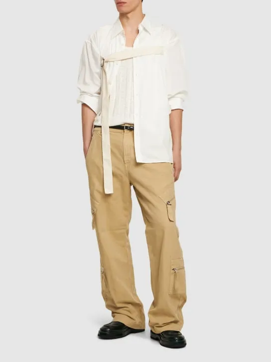 Jacquemus   Le Cargo Marrone cotton pants 