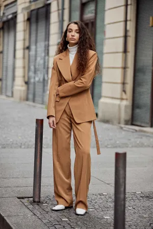 Jorja High-Waist Trousers Camel
