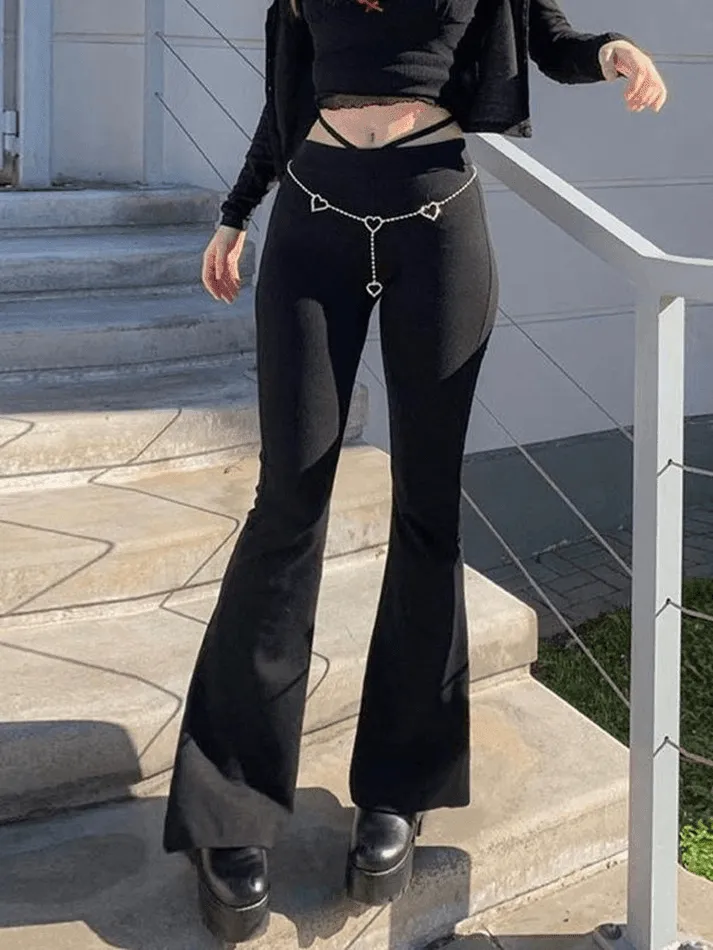 Joskaa Split High Waist Flare Leg Pants
