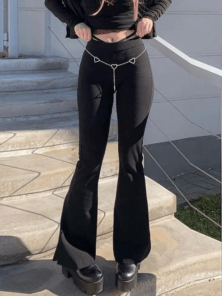 Joskaa Split High Waist Flare Leg Pants