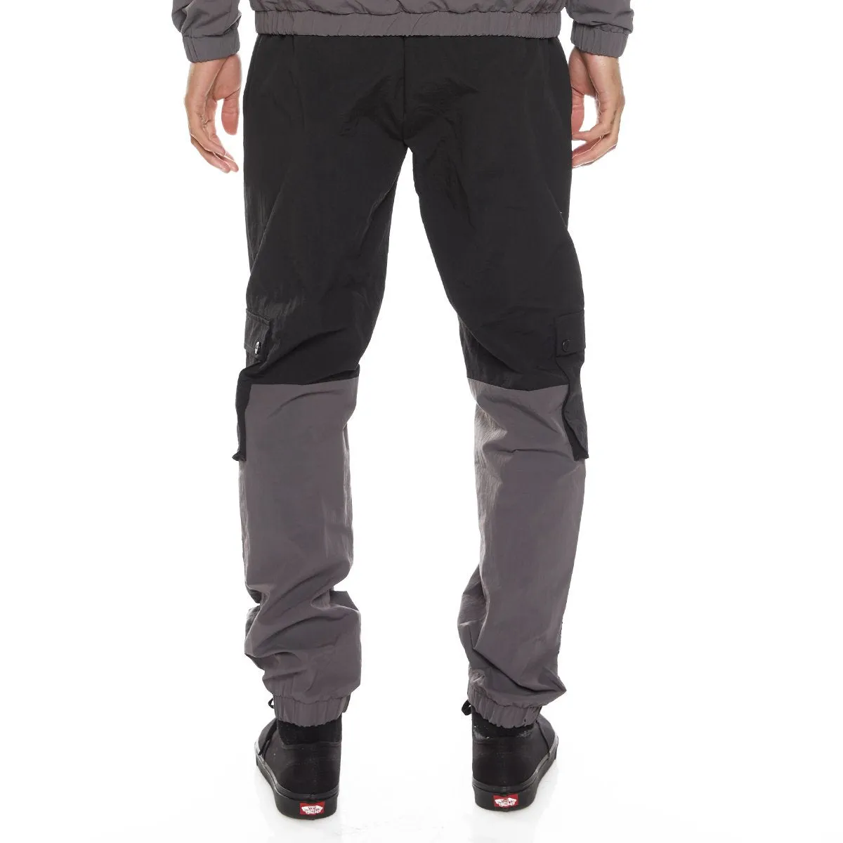 KAPPA 222 BANDA ERISTIN WOVEN PANTS - BLACK GREY WHITE