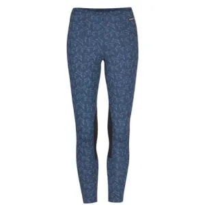 Kerrits Knee Patch Performance Tights in Admiral Whinnies - Children's Small