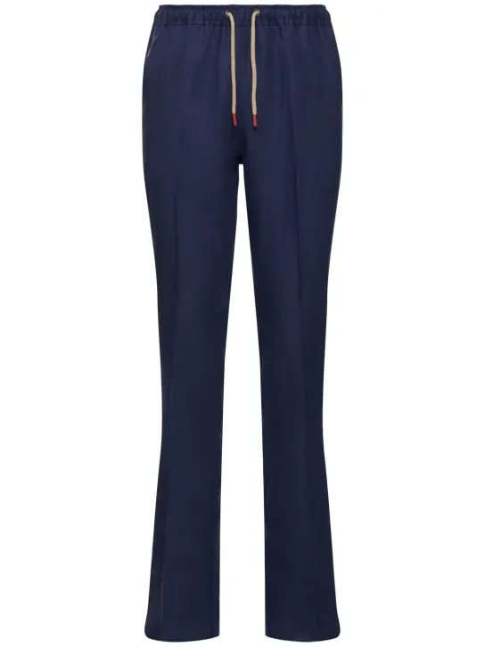 Kiton   Linen drawstring pants 