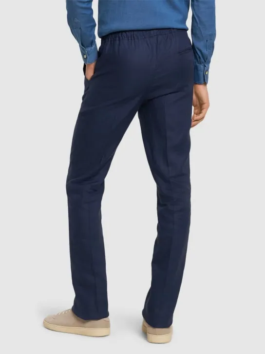 Kiton   Linen drawstring pants 