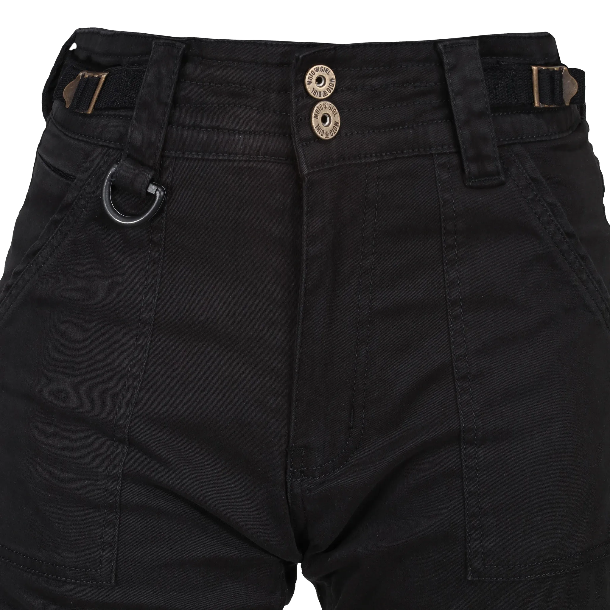 LARA BLACK - Women's Motorcycle Cargo Trousers
