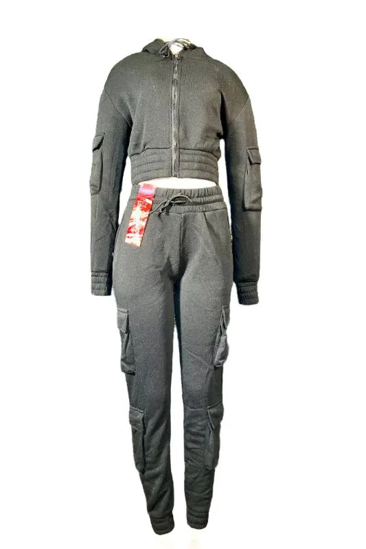 Lounge Zipper Set w/ Side Cargo Pockets