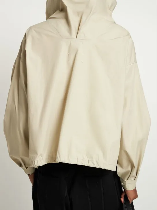 Maison Margiela   Coated cotton hoodie jacket 