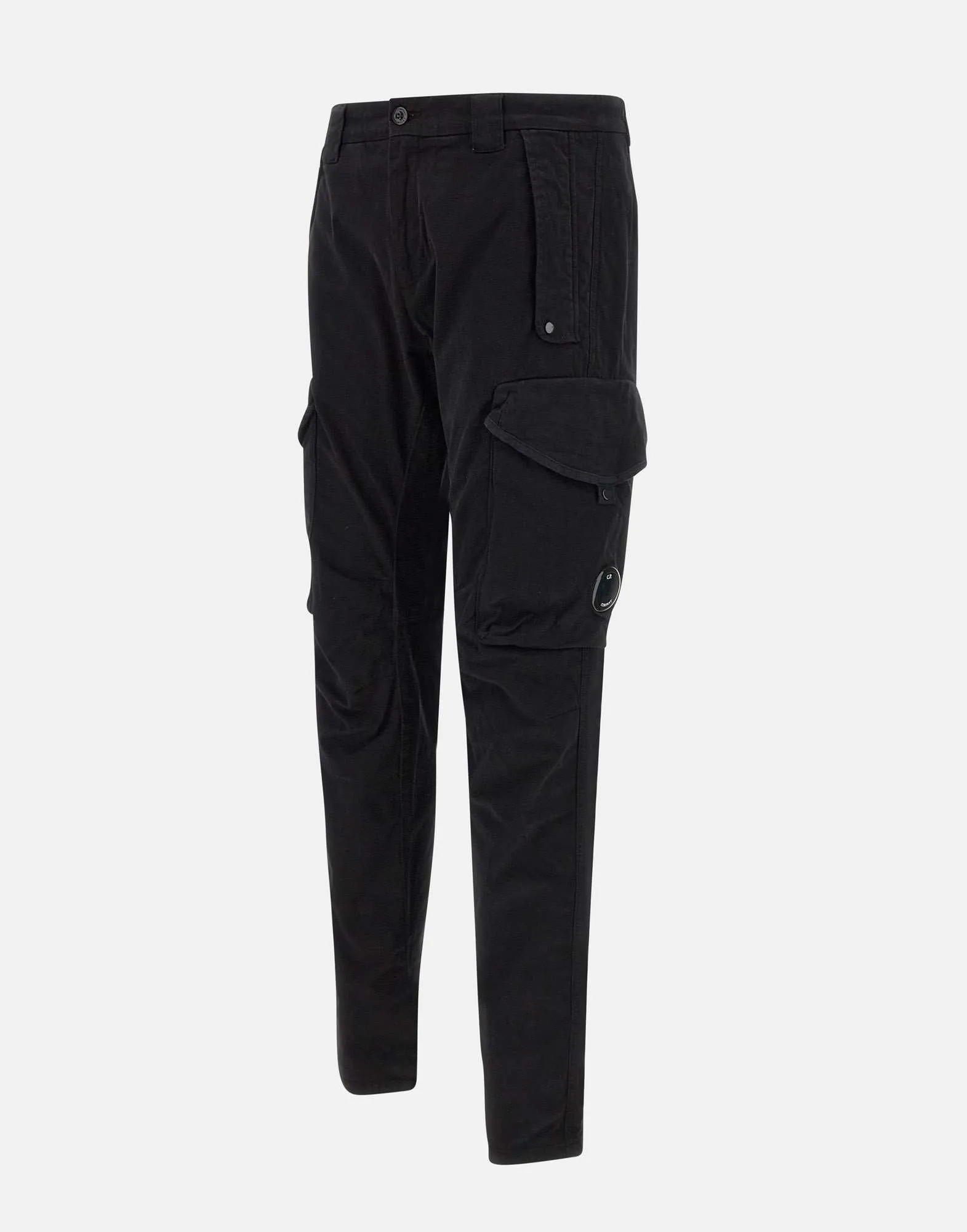 Men's Black Cotton Cargo Trousers