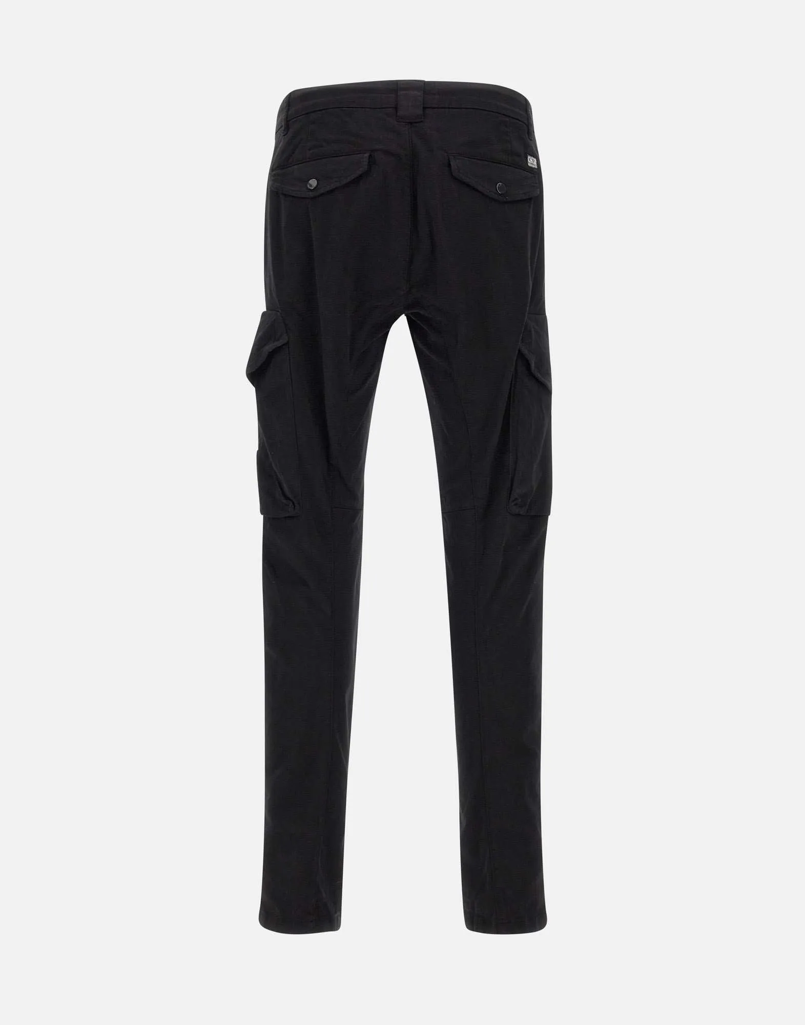 Men's Black Cotton Cargo Trousers
