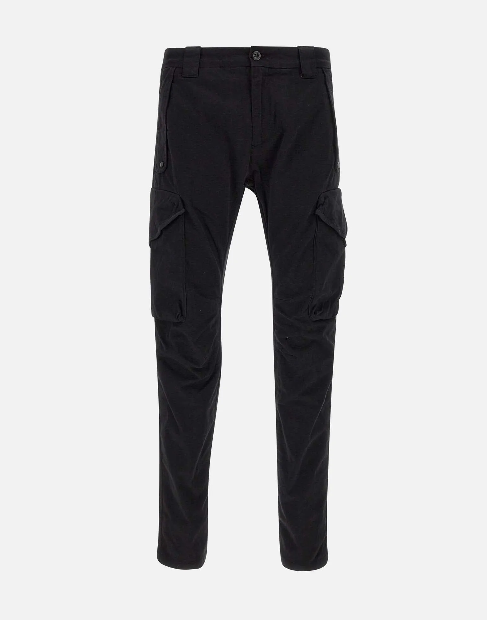 Men's Black Cotton Cargo Trousers