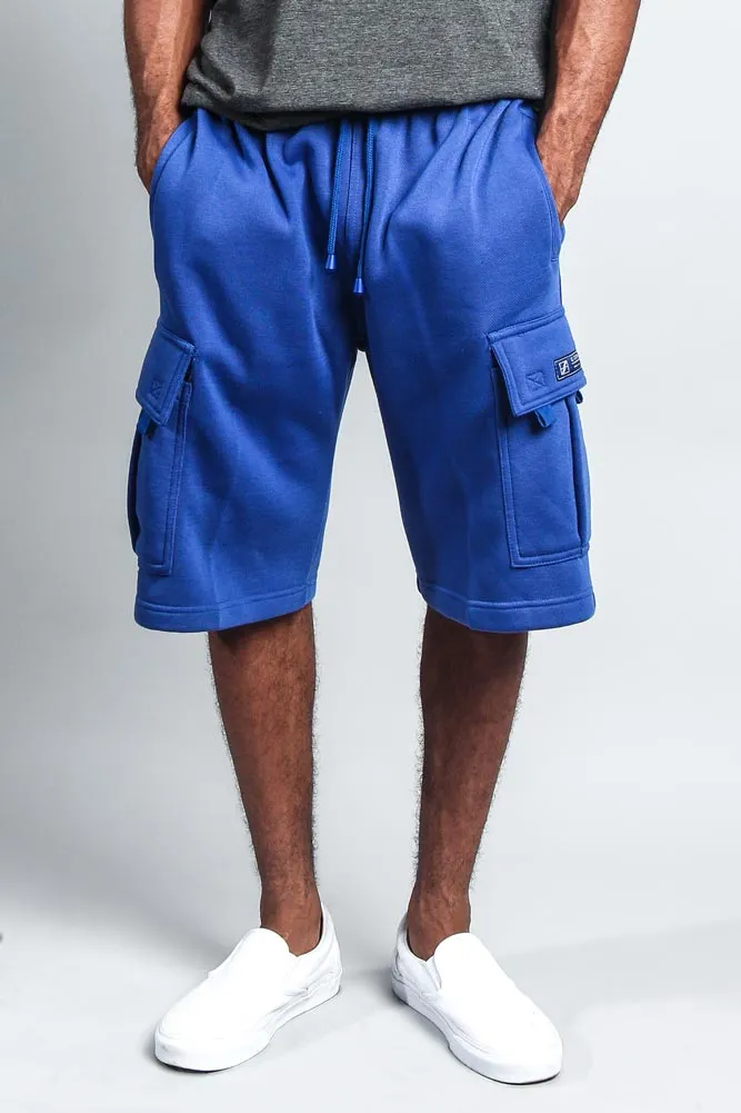 Men's Solid Fleece Heavyweight Cargo Shorts
