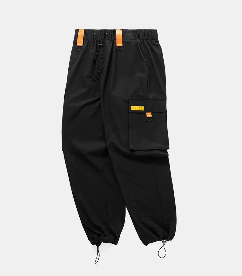 Men's Spring/Autumn Elastic Waist Cargo Pants With Large Pockets