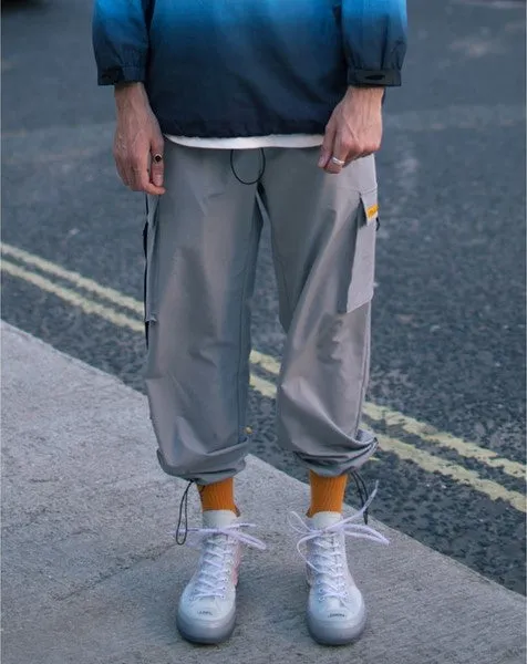 Men's Spring/Autumn Elastic Waist Cargo Pants With Large Pockets