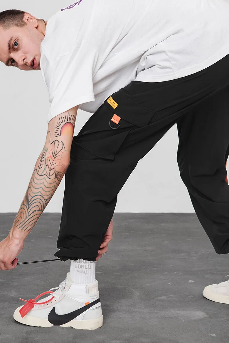 Men's Spring/Autumn Elastic Waist Cargo Pants With Large Pockets