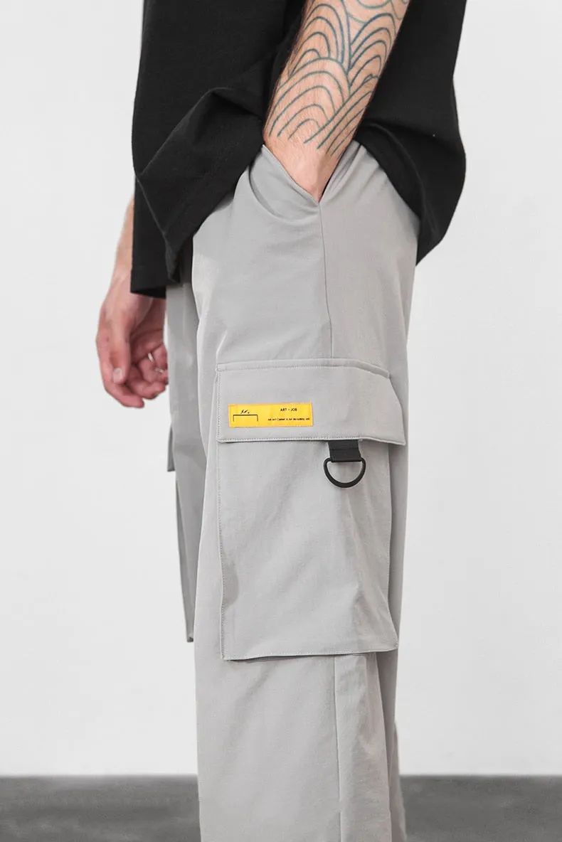 Men's Spring/Autumn Elastic Waist Cargo Pants With Large Pockets