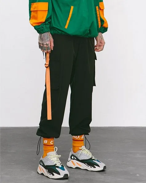 Men's Spring/Autumn Elastic Waist Cargo Pants With Large Pockets