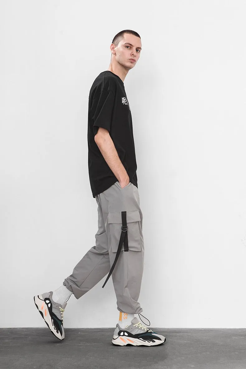 Men's Spring/Autumn Elastic Waist Cargo Pants With Large Pockets