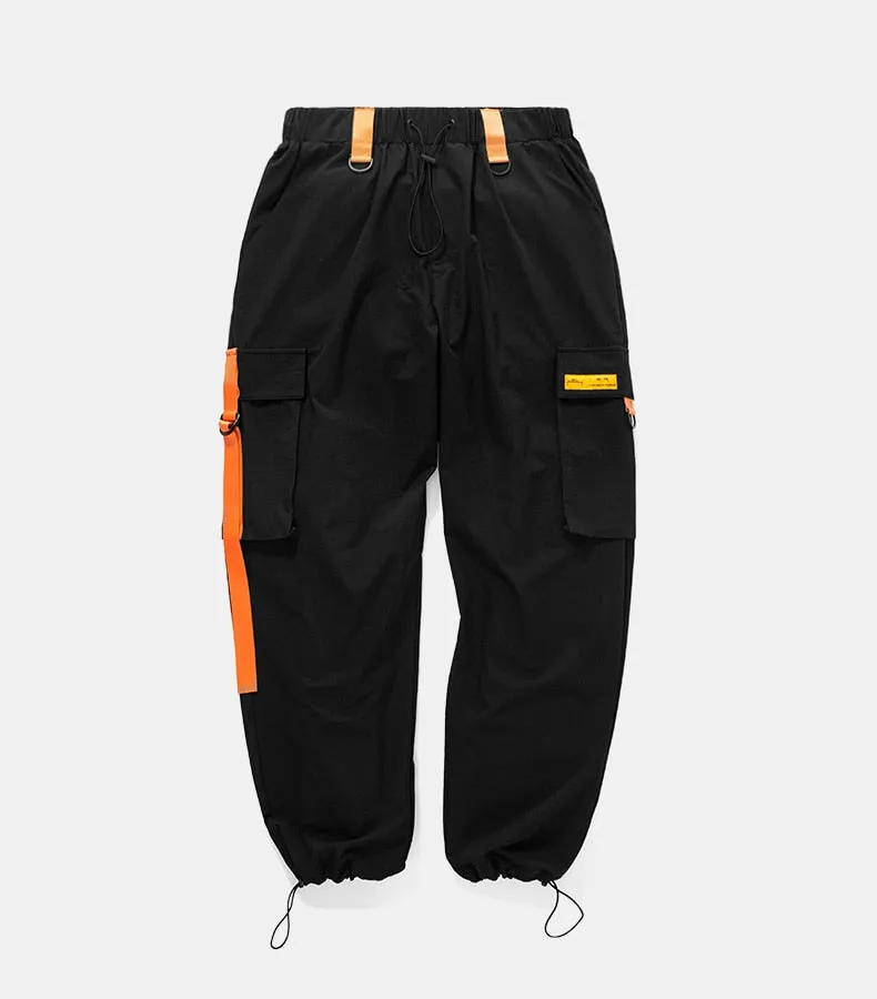 Men's Spring/Autumn Elastic Waist Cargo Pants With Large Pockets