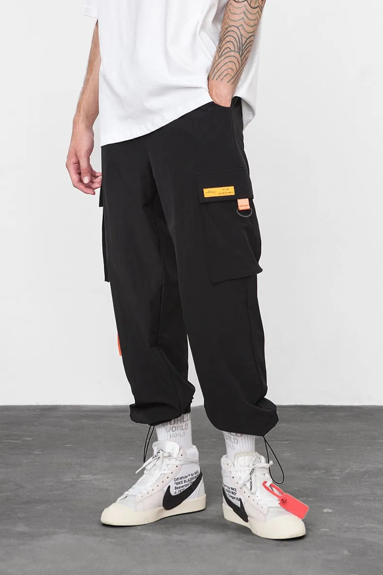 Men's Spring/Autumn Elastic Waist Cargo Pants With Large Pockets