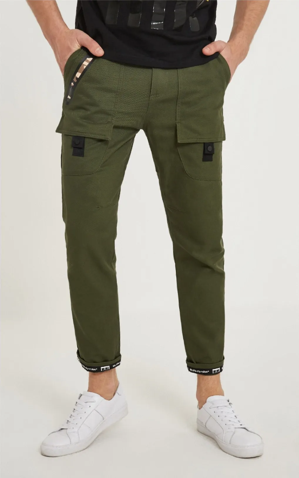 Men's Winter Casual Cotton Slim Fit Cargo Pants