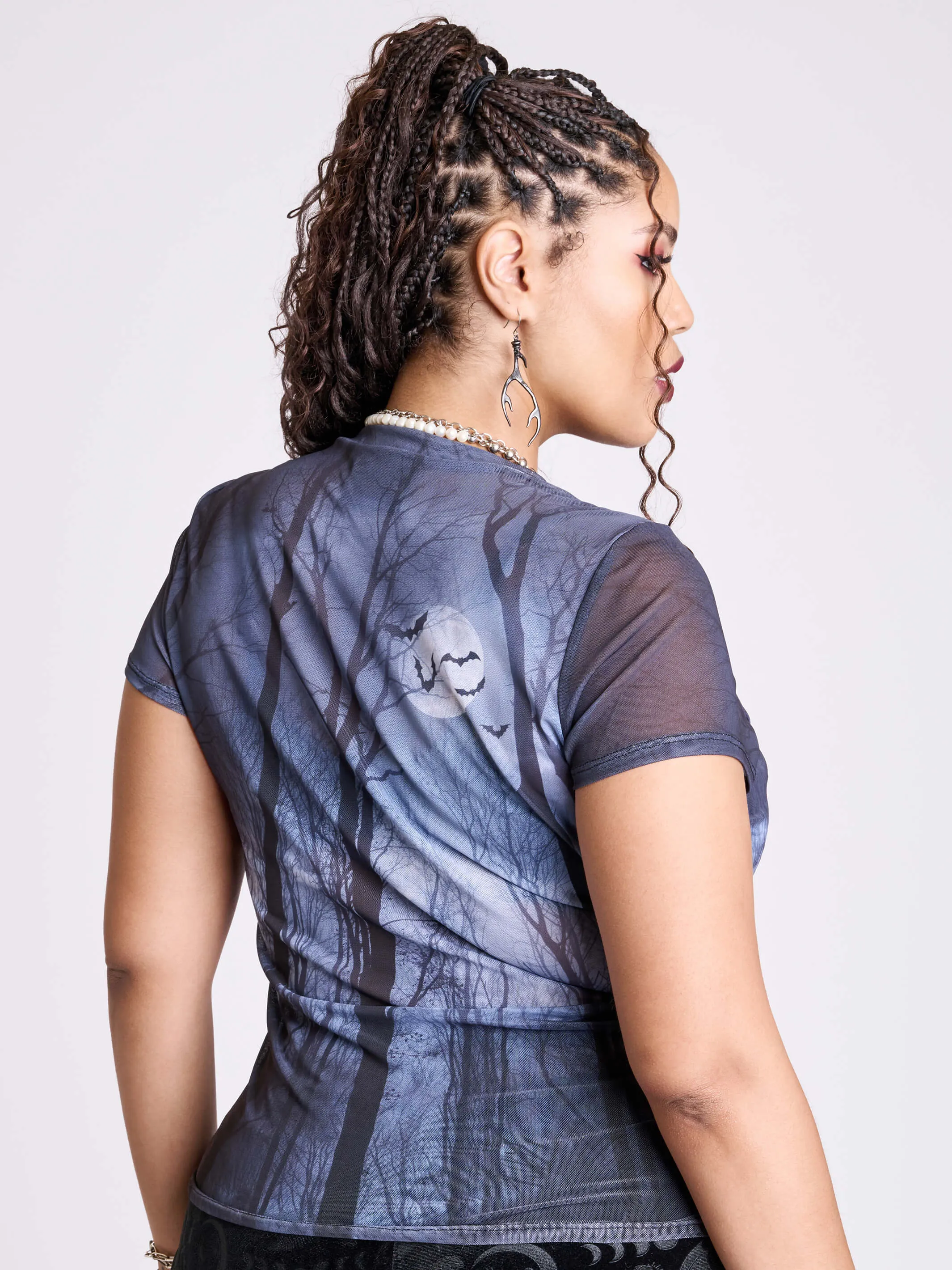 Midnight Woods Mesh Top