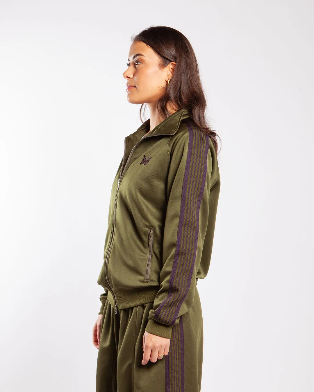 Needles Track Jacket - Poly Smooth Olive