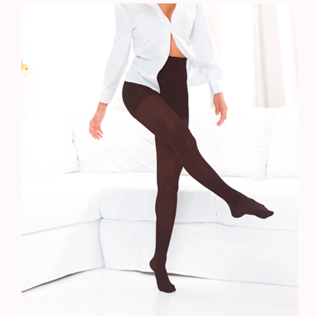 Opaque Tights 10-15 MMHG Cocoa Small (#16679)