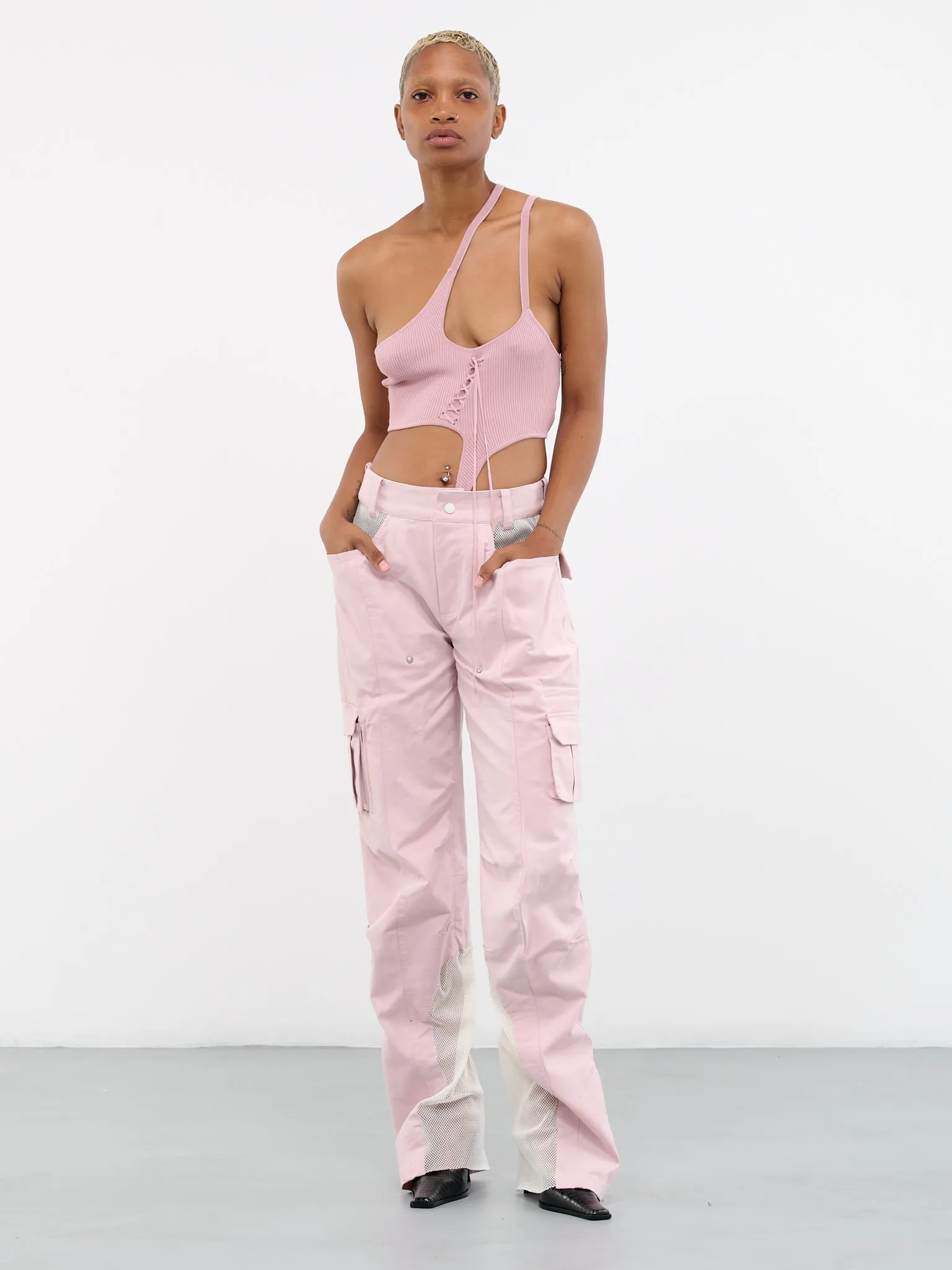 Patchwork Cargo Pants (PA-02PK-PINK)