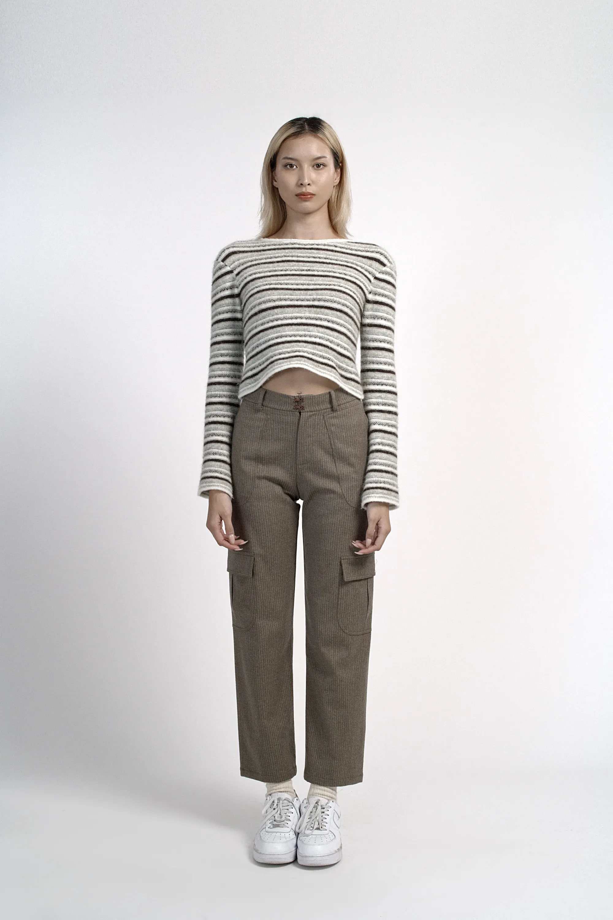 Pinstripe cargo pants