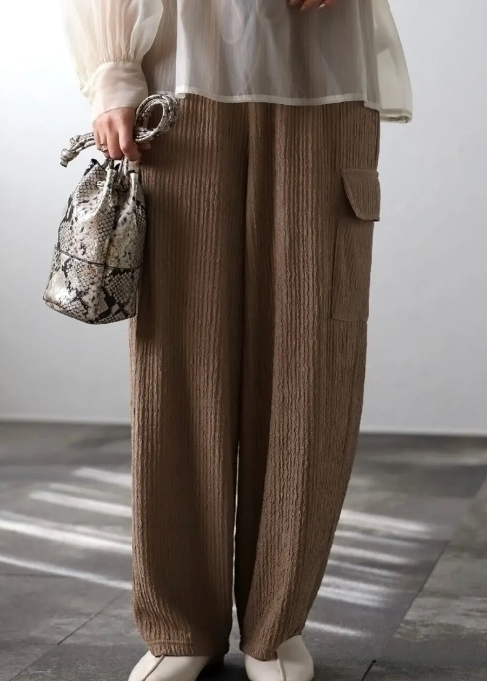 pleats cargo pants