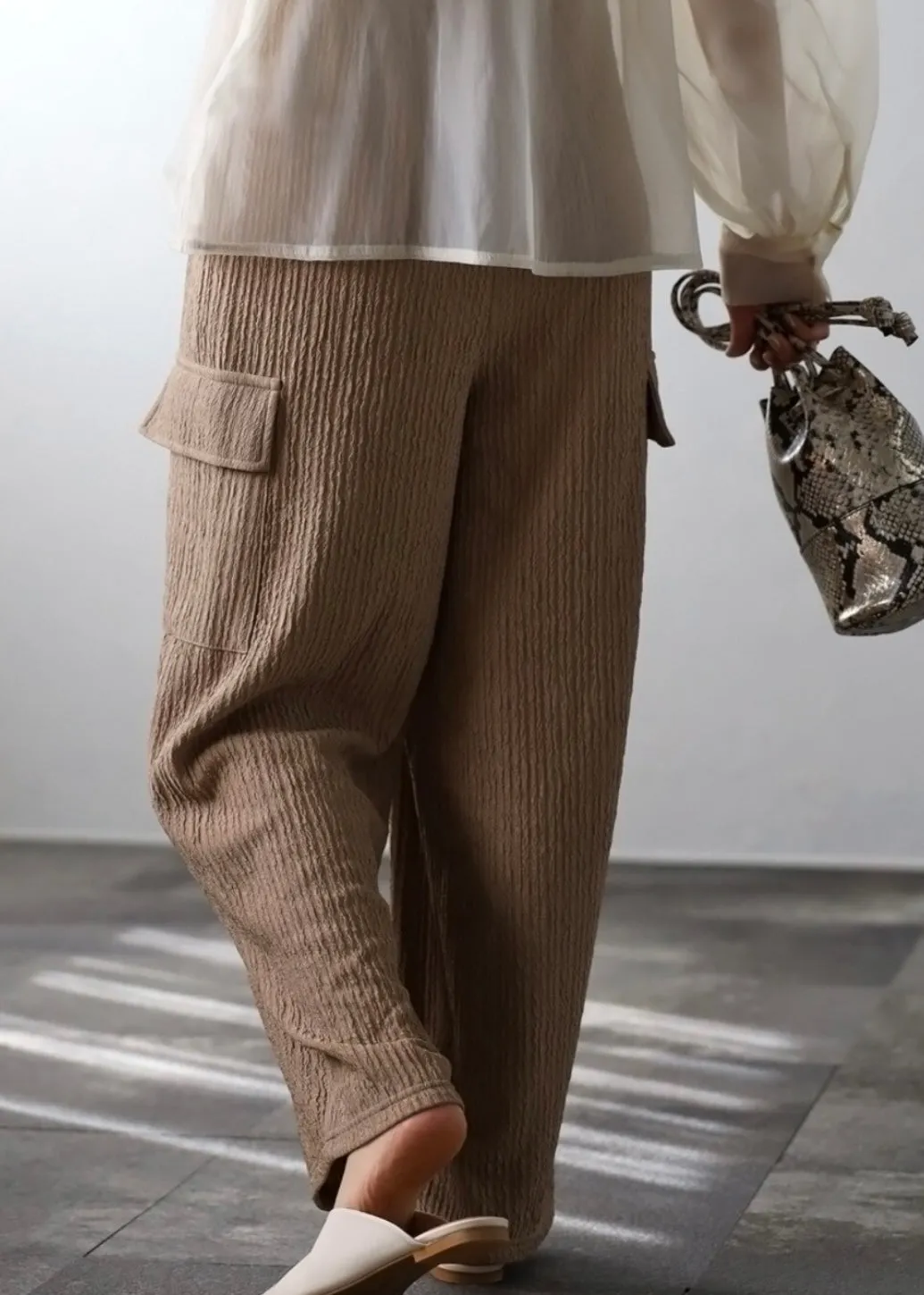 pleats cargo pants