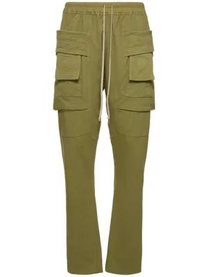 Rick Owens DRKSHDW   Creatch cotton drawstring cargo pants 