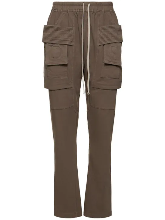 Rick Owens DRKSHDW   Creatch cotton drawstring cargo pants 