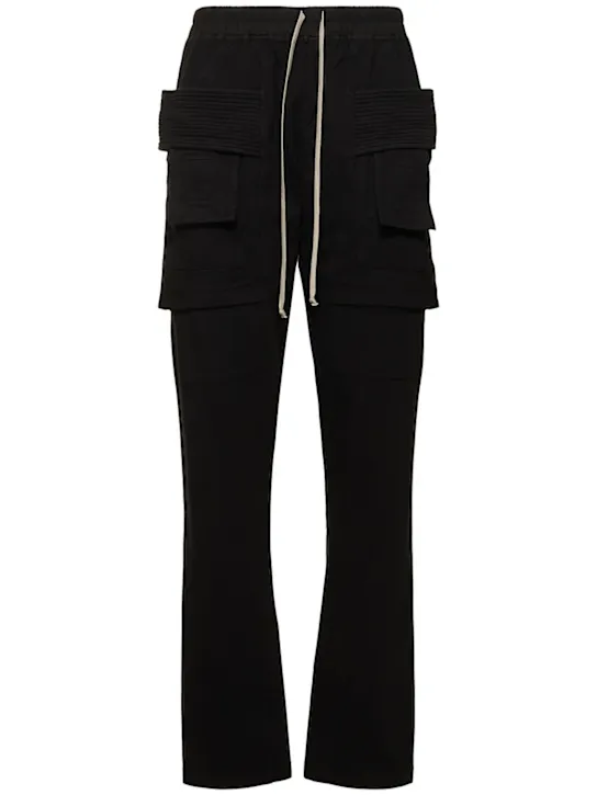 Rick Owens DRKSHDW   Creatch cotton drawstring cargo pants 