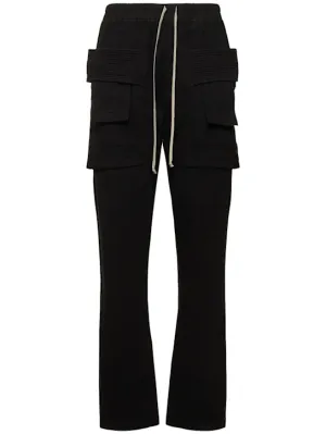 Rick Owens DRKSHDW   Creatch cotton drawstring cargo pants 