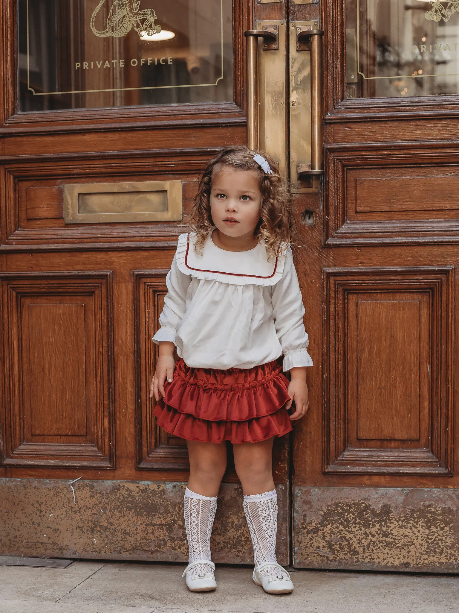 'Ruby' statement collar 2 piece burgundy velvet set