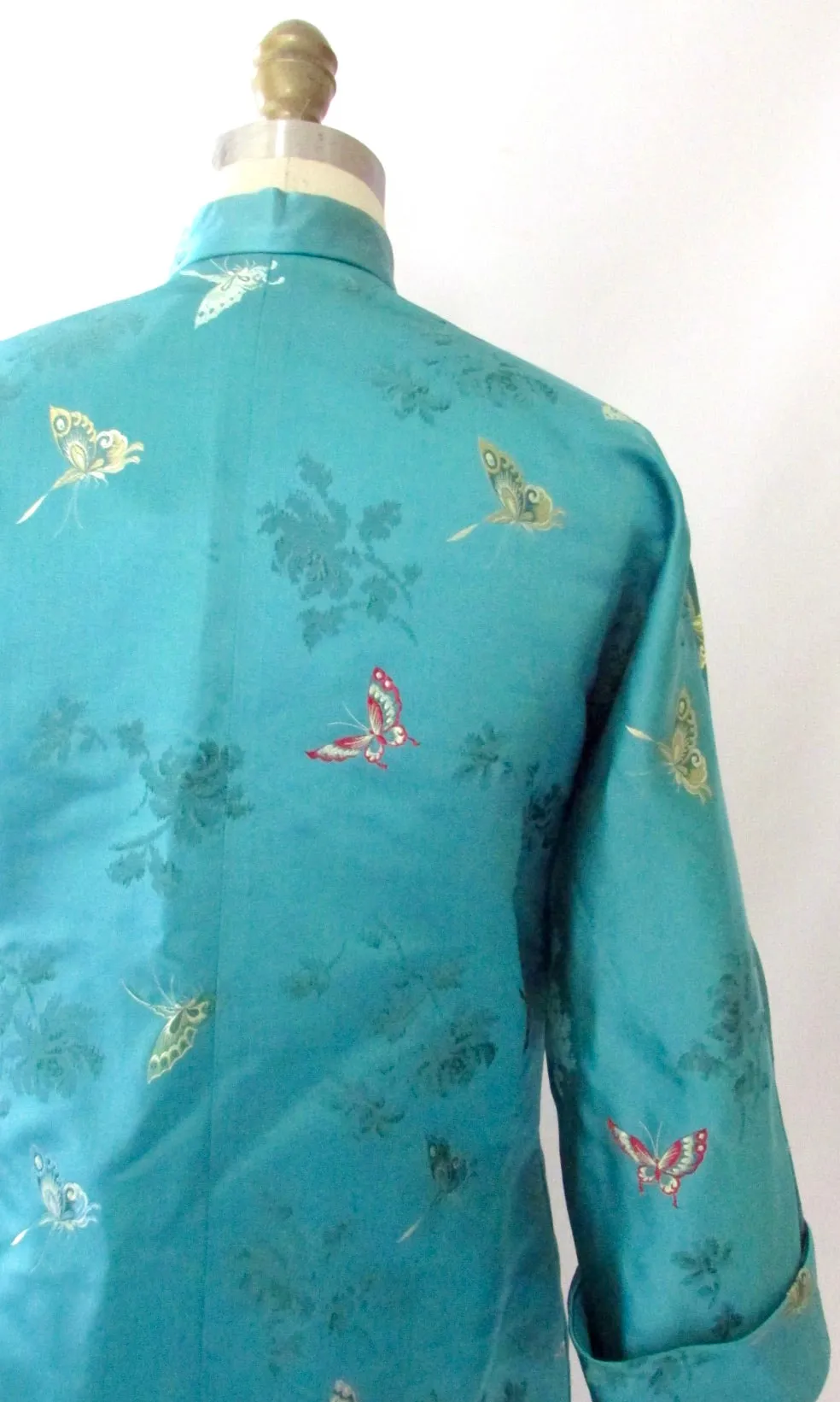 SHANGHAI 50s Silk Brocade Chinese Jacket, Size Small