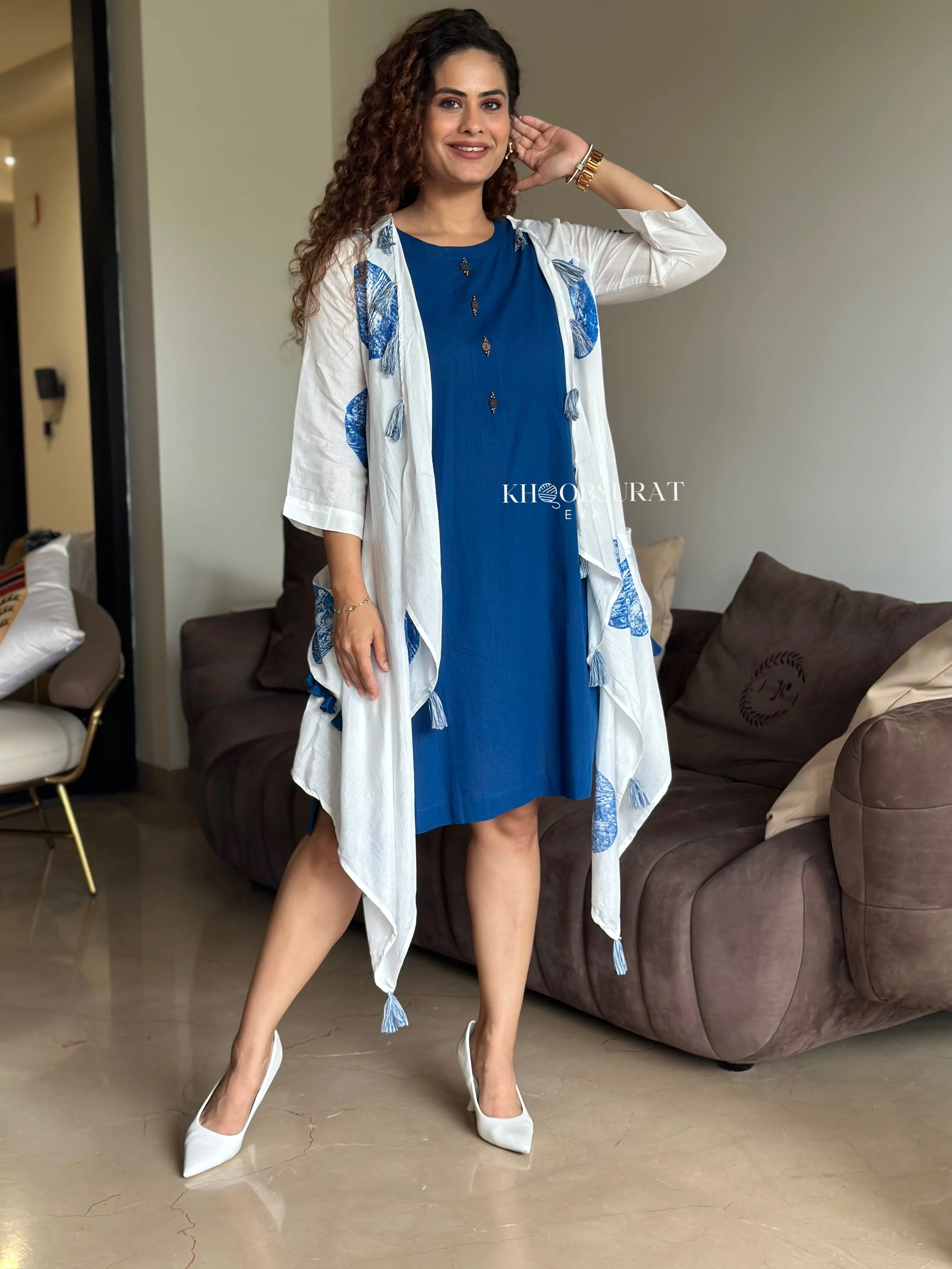 Shein Blue Jacket Dress