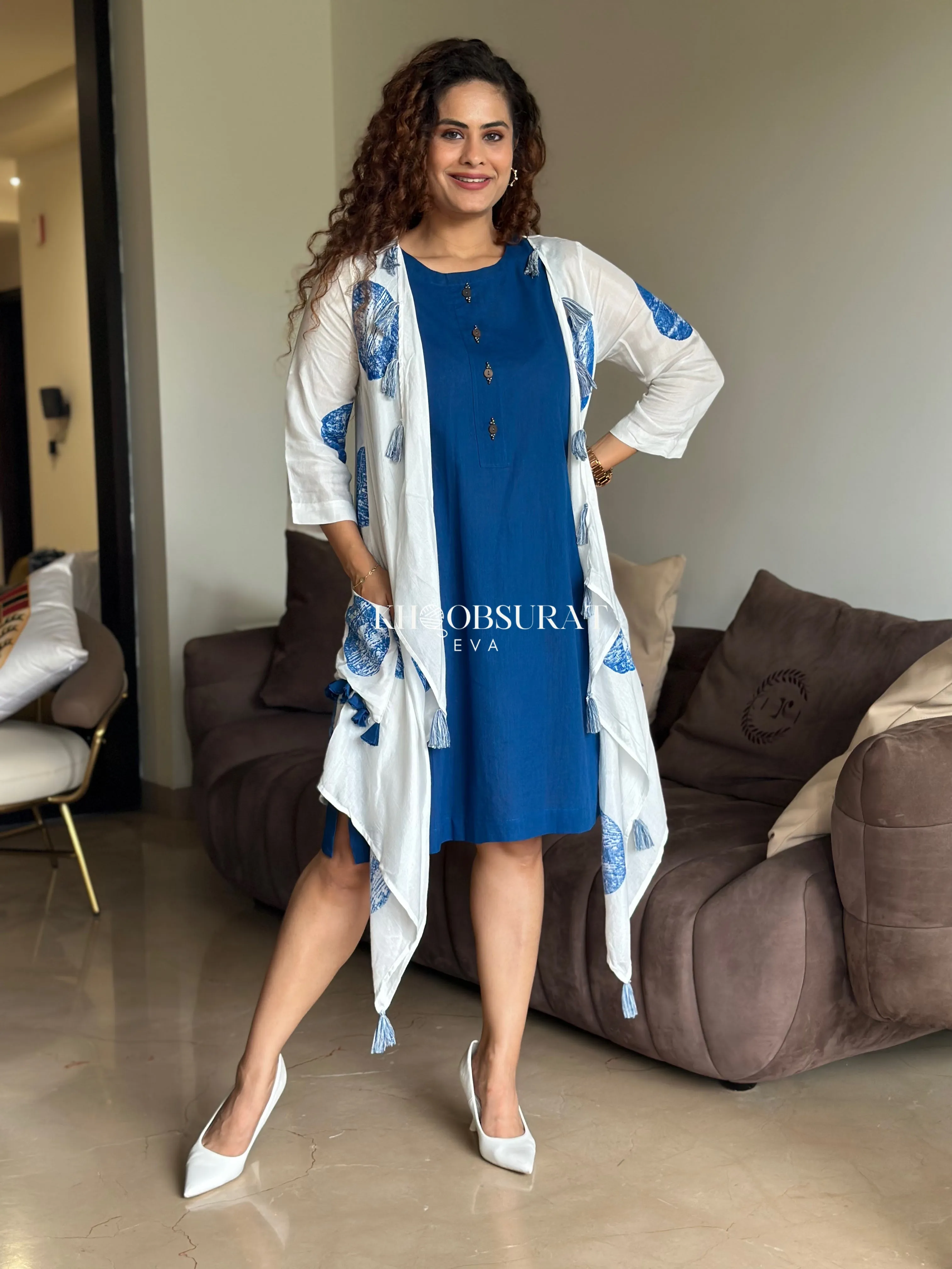 Shein Blue Jacket Dress