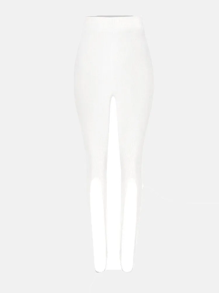Split Hollow High Waist Pants