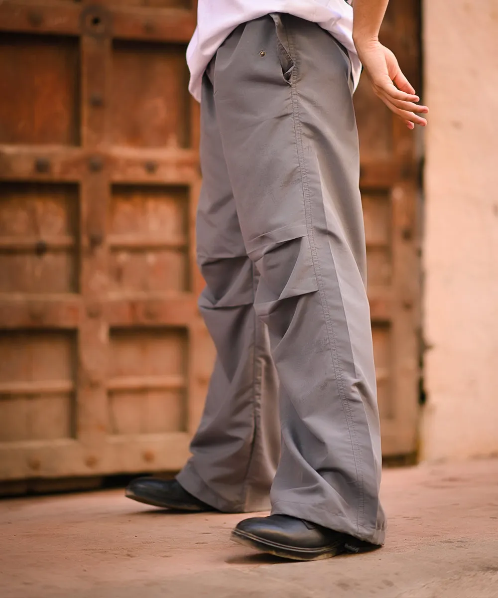 UNISEX Airborne Grey Parachute Cargo Pants