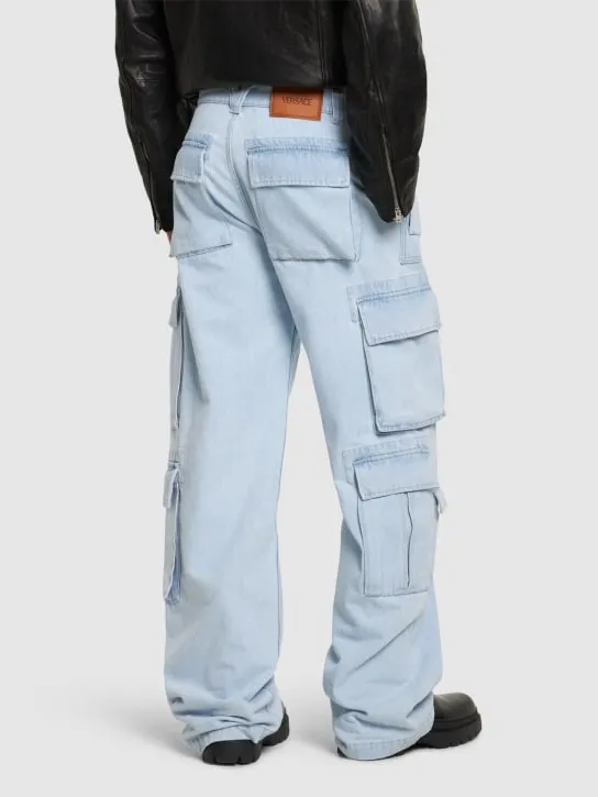 Versace   Bleached cargo jeans 