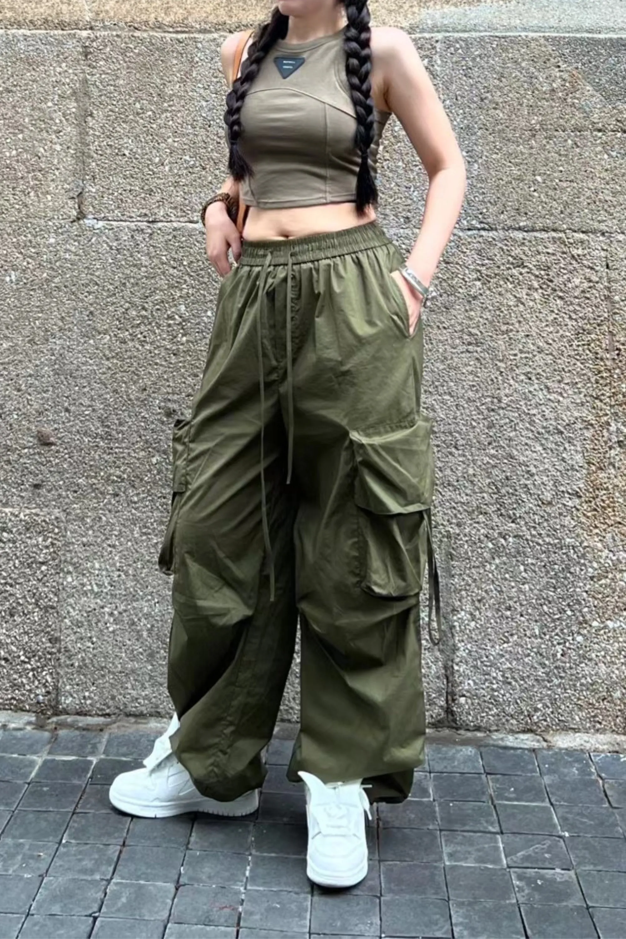 Wild Green Cargo Pants