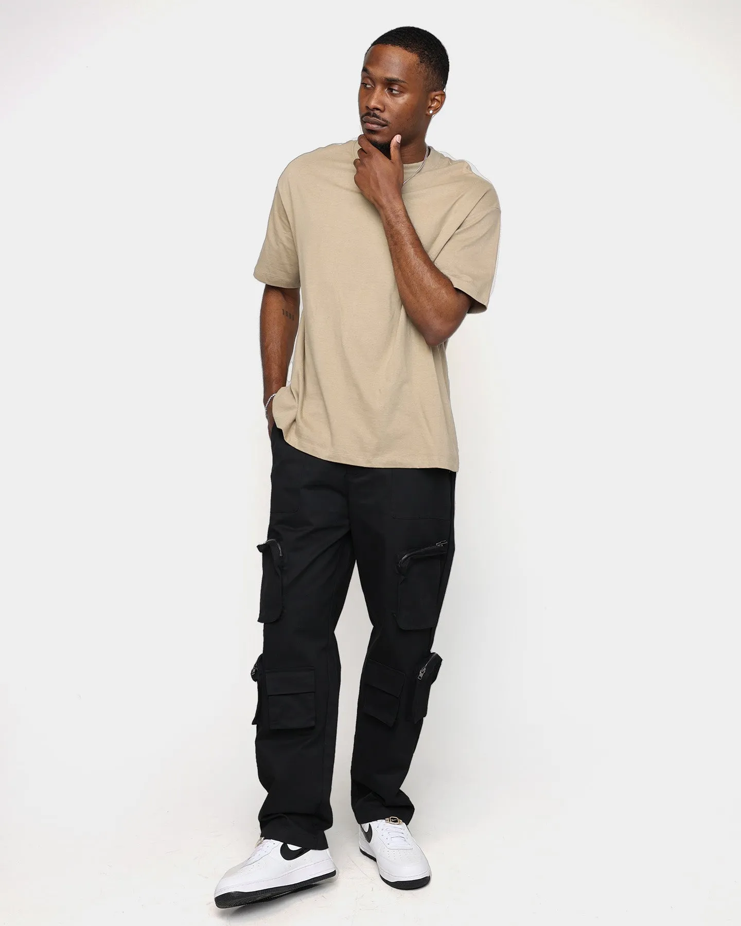XXIII Henry Zip Cargo Pants Black